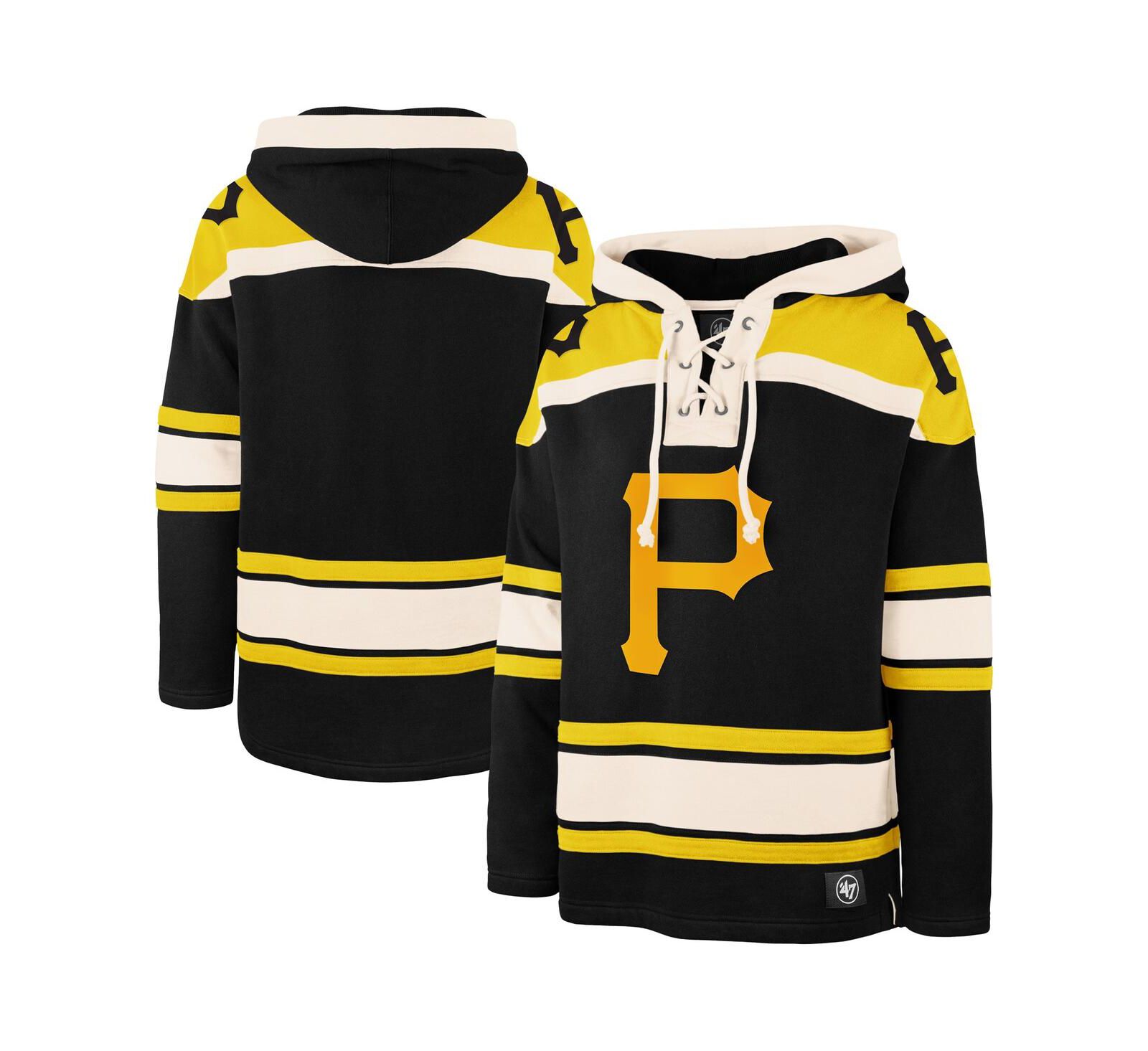 Худи '47 Brand Men's Black Pittsburgh Pirates Superior Lacer Pullover