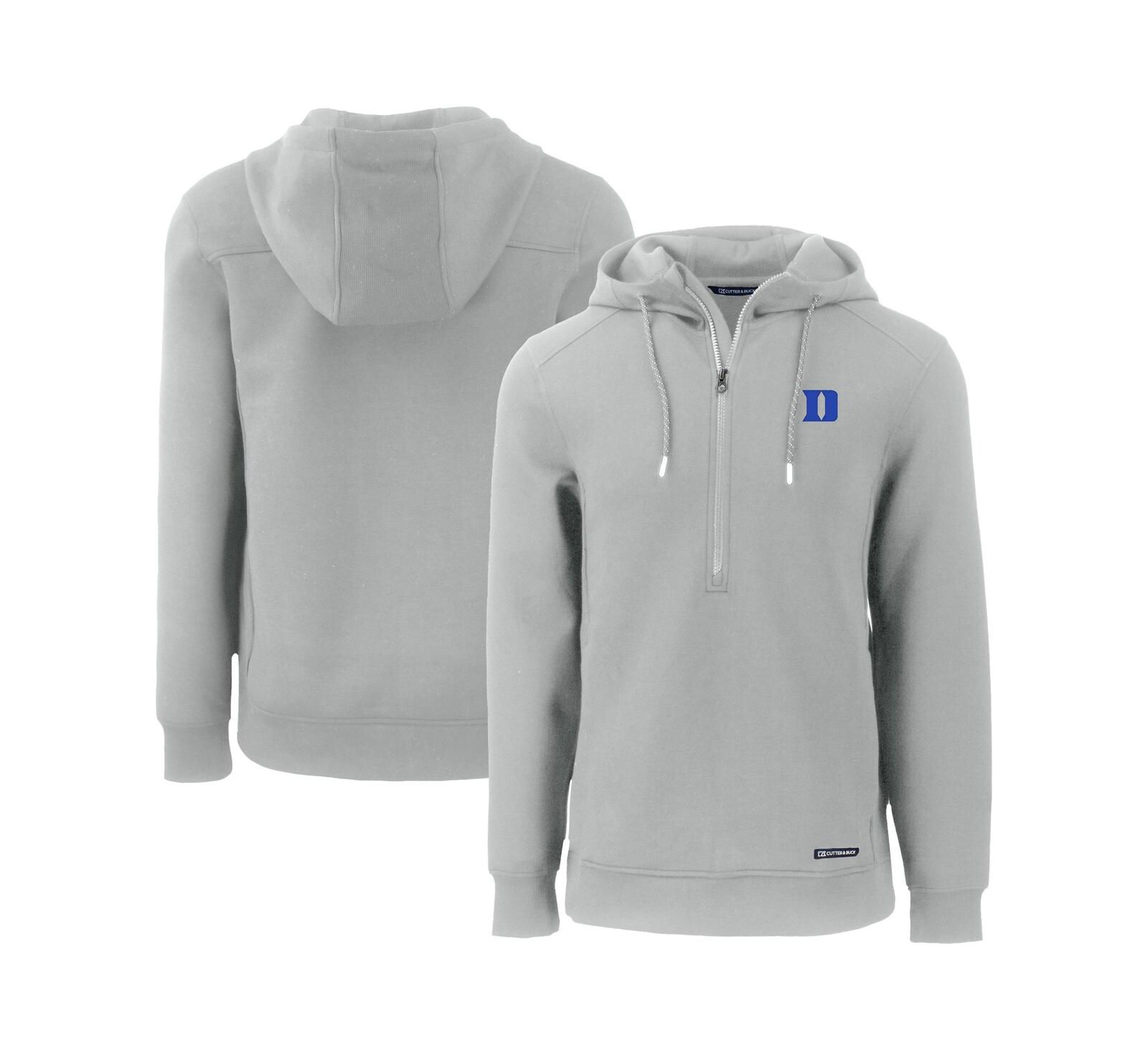 Мужское худи Cutter & Buck Gray Duke Blue Devils Roam Half-Zip