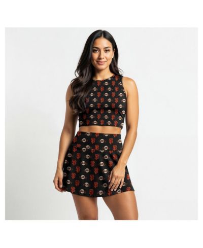 Женский комплект Concepts Sport Black San Francisco Giants Knit Tank Top & Skort