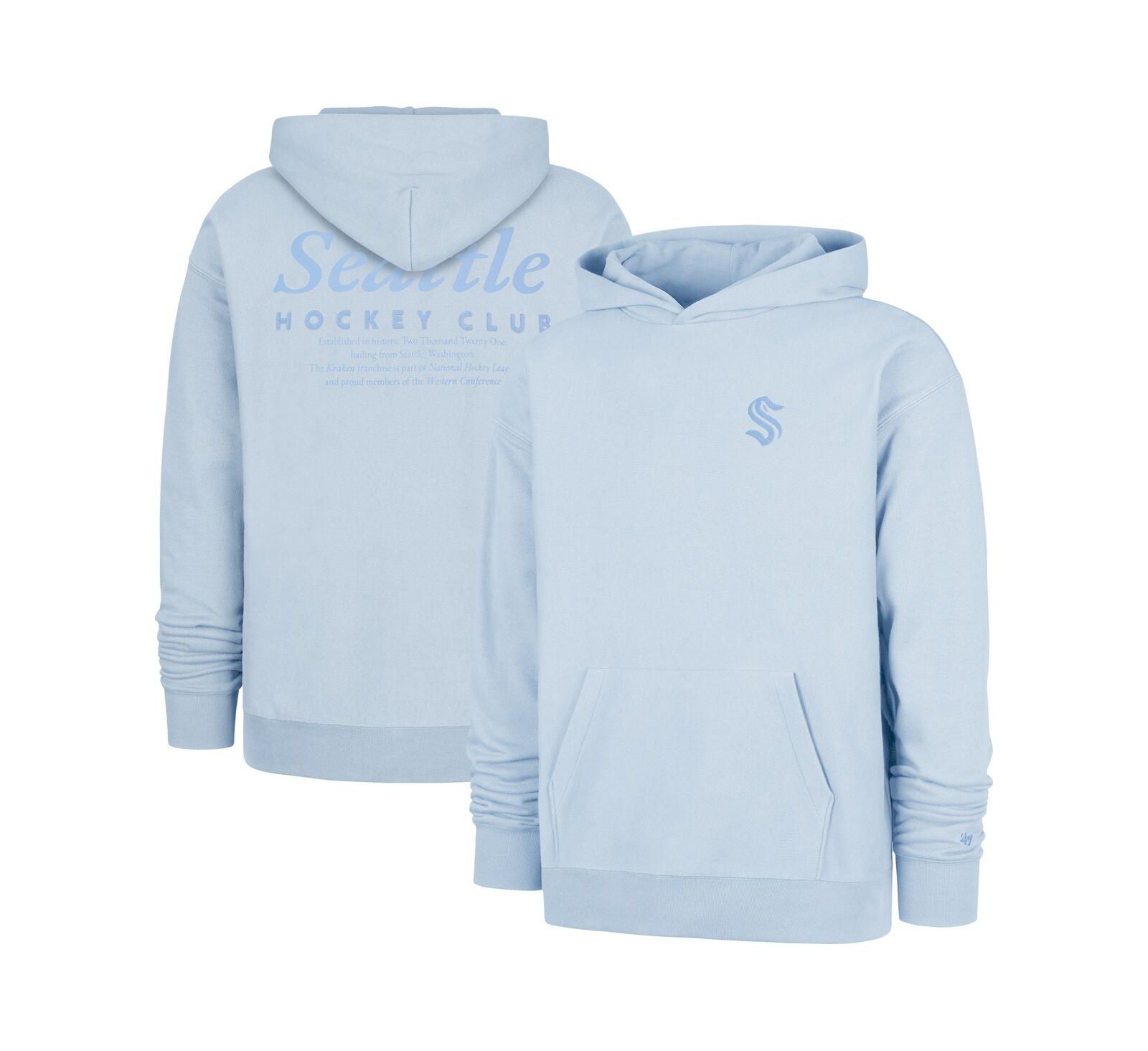 Худи '47 Brand Men's Light Blue Seattle Kraken Foundation Pullover