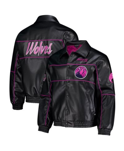 The Wild Collective Men's and Women's Black Minnesota Timberwolves City Edition Full-Snap Jacket