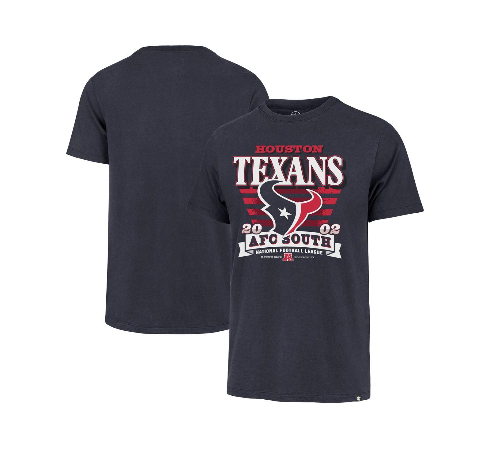 Мужская футболка '47 Brand Houston Texans Stripe Splash Franklin, темно-синяя