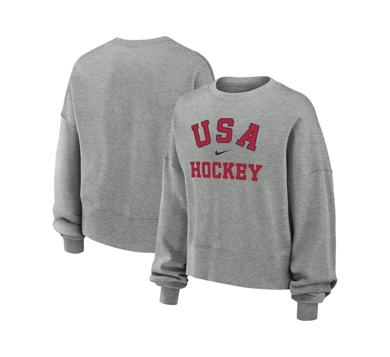 Nike свитшот Women's Gray USA Hockey Oversized Phoenix Fleece