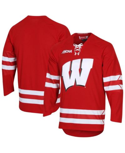 Мужская хоккейная джерси Under Armour Red Wisconsin Badgers Replica