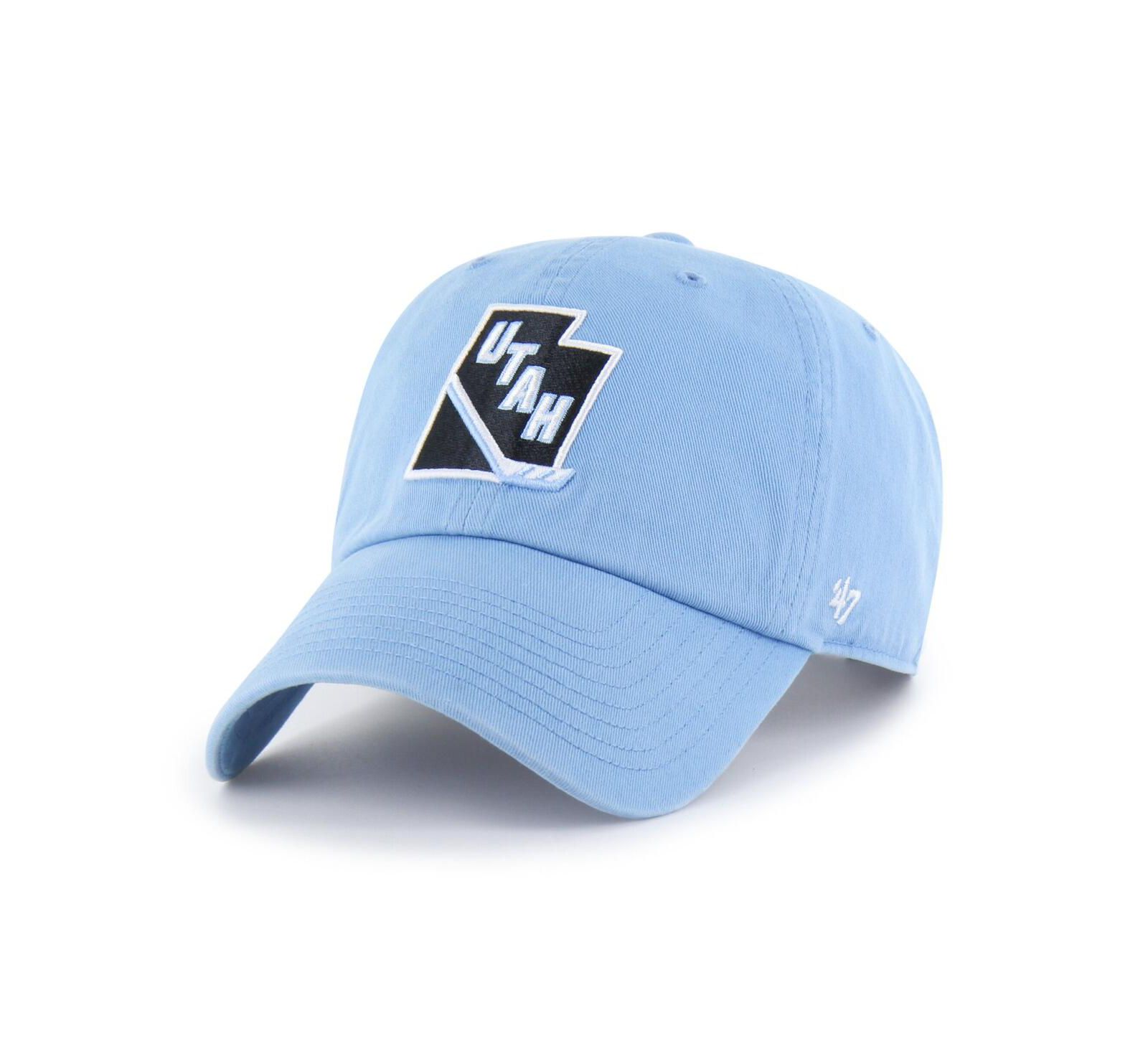 '47 Brand Men's Light Blue Utah Mammoth Alternate Logo Clean Up Adjustable Hat