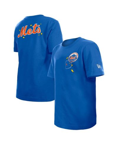 New Era Big Boys and Girls Royal New York Mets Stars Cap T-Shirt