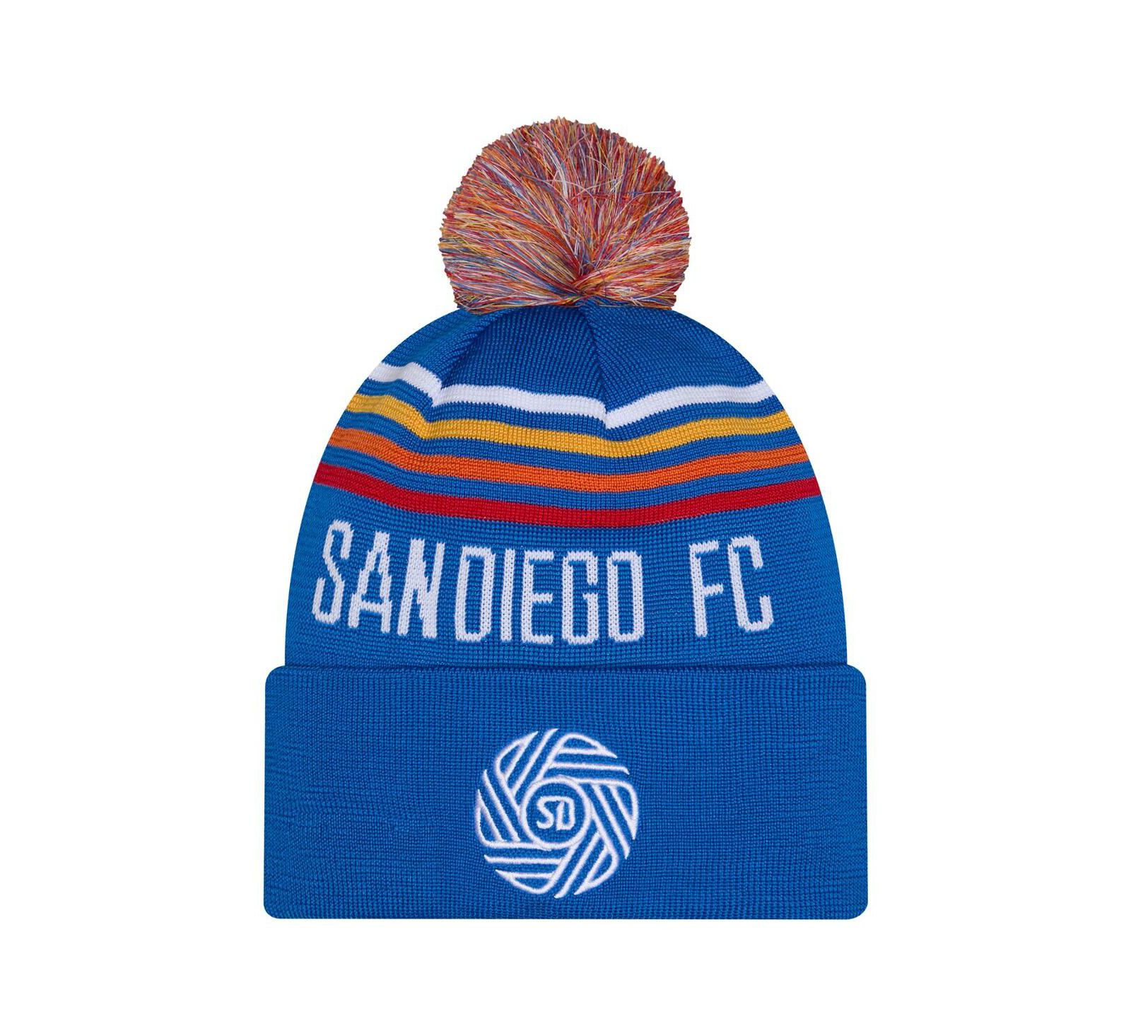 New Era Мужская вязаная шапка с помпоном San Diego FC 2026 Royal