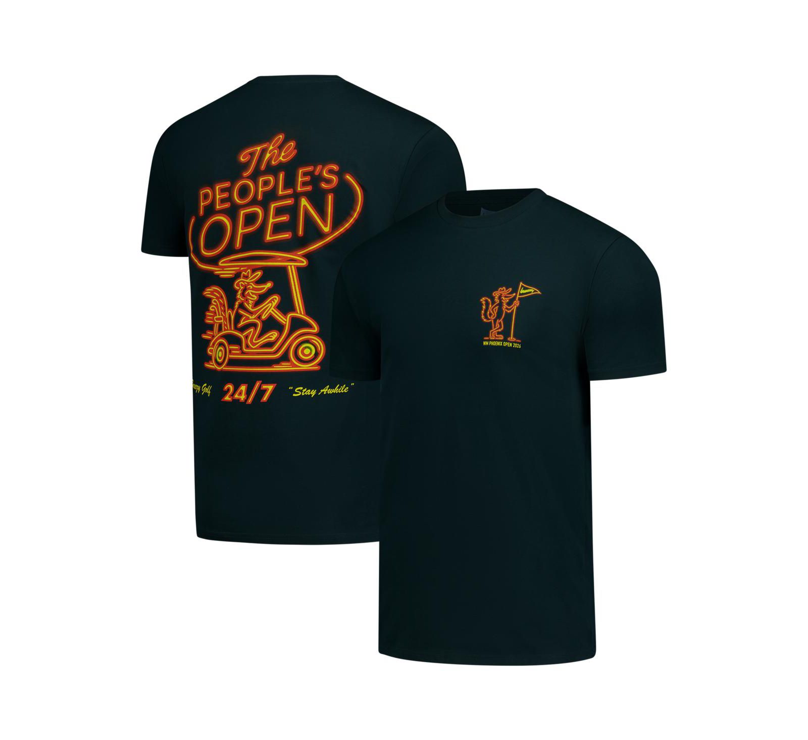 Breezy Golf Men's Black WM Phoenix Open People's Open 24/7 T-Shirt