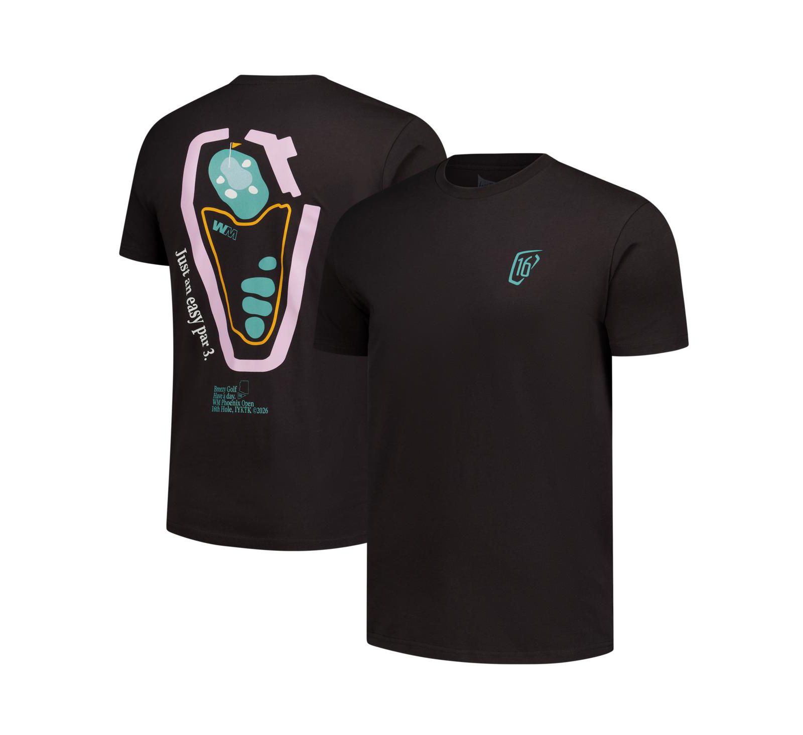 Breezy Golf Men's черная футболка WM Phoenix Open Easy Par Three