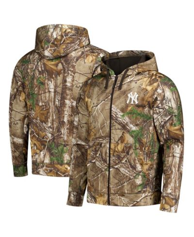 Мужское худи BUSDAYS Camo New York Yankees Trophy Realtree на молнии