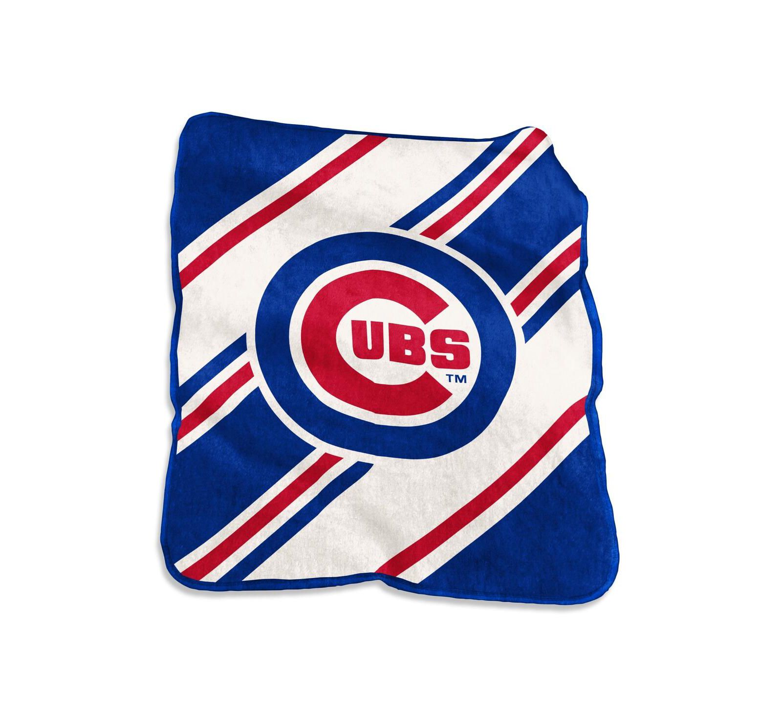 Logo Brands Chicago Cubs 50" x 60" Raschel Stripe Throw