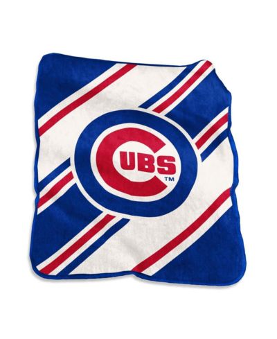 Logo Brands Chicago Cubs 50" x 60" Raschel Stripe Throw