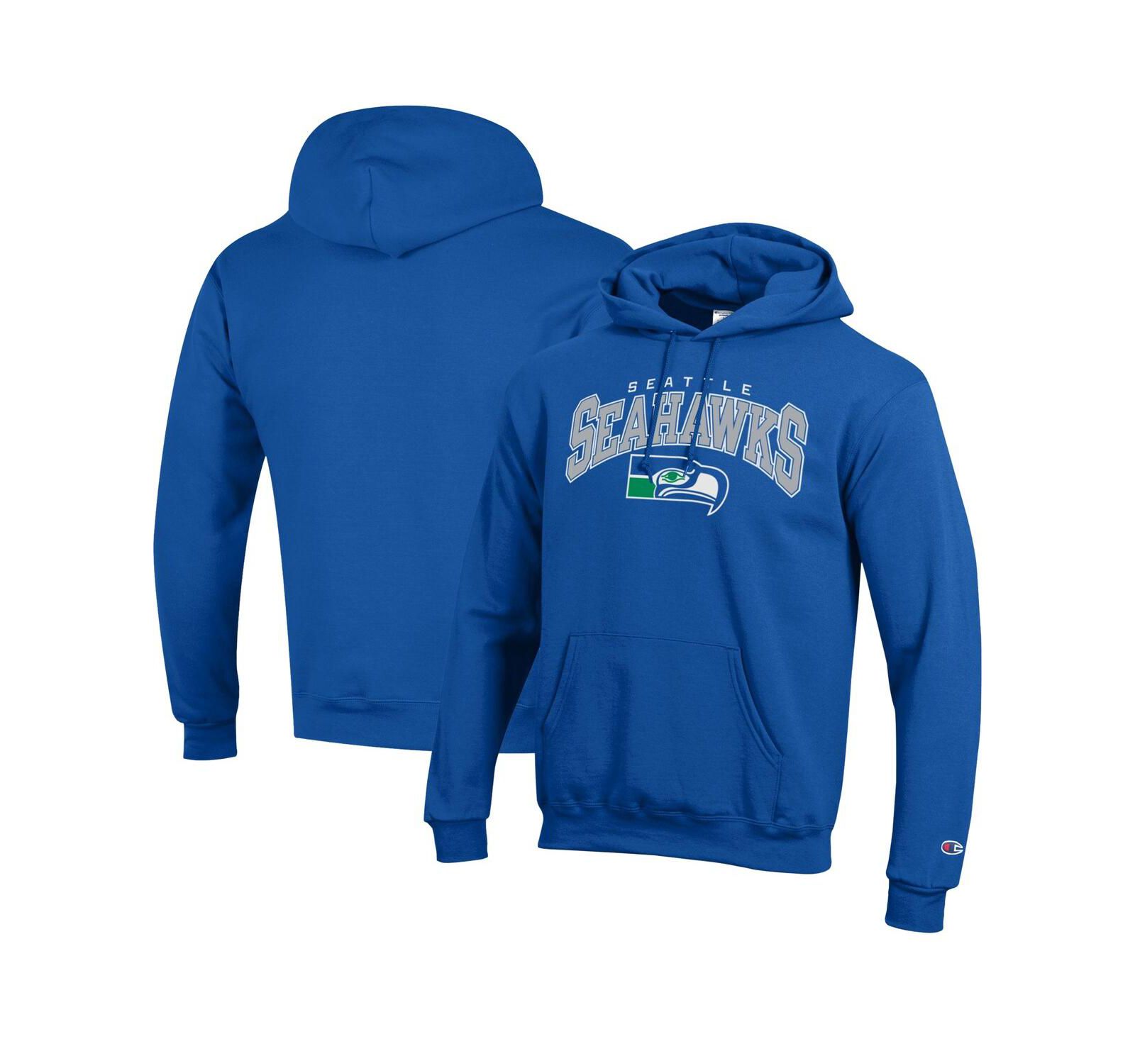 Мужское худи Champion Royal Seattle Seahawks Powerblend Arch over Logo