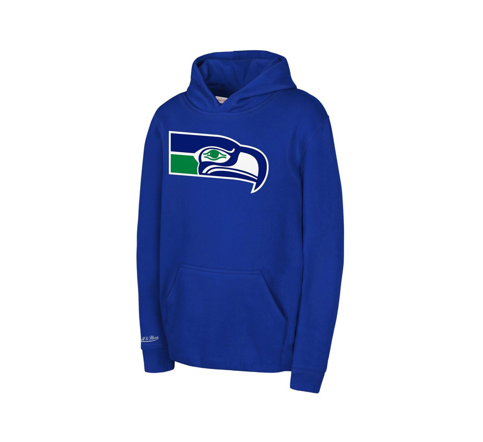 Худи Mitchell & Ness Royal Seattle Seahawks Retro Logo для мальчиков и девочек