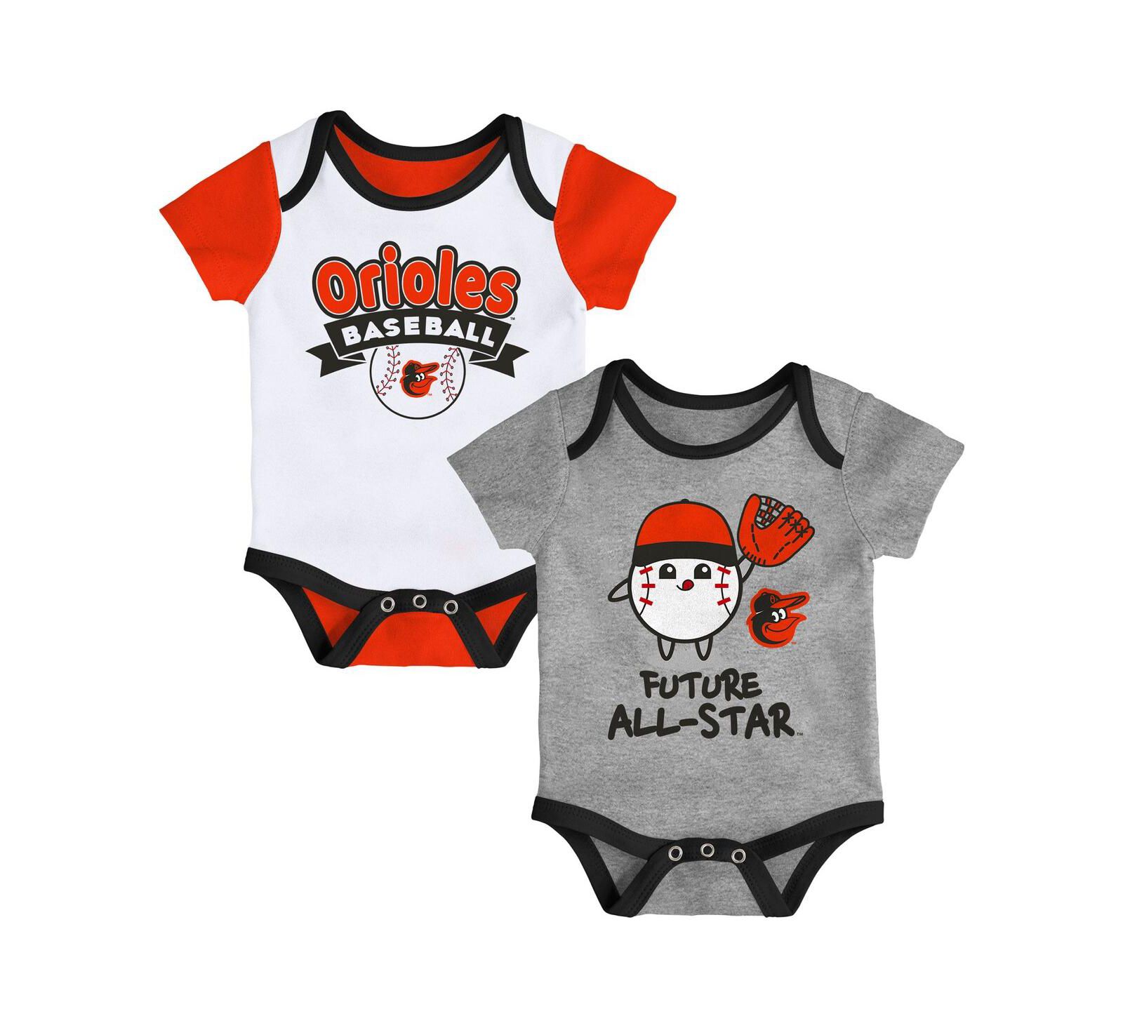 Outerstuff Newborn 2-Pack Baltimore Orioles Triple Hit Bodysuit Set