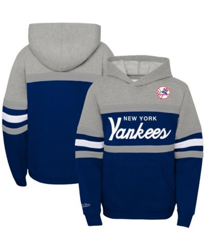 Mitchell & Ness худи-пуловер Cooperstown Collection для мальчиков и девочек, серо-синий цвет