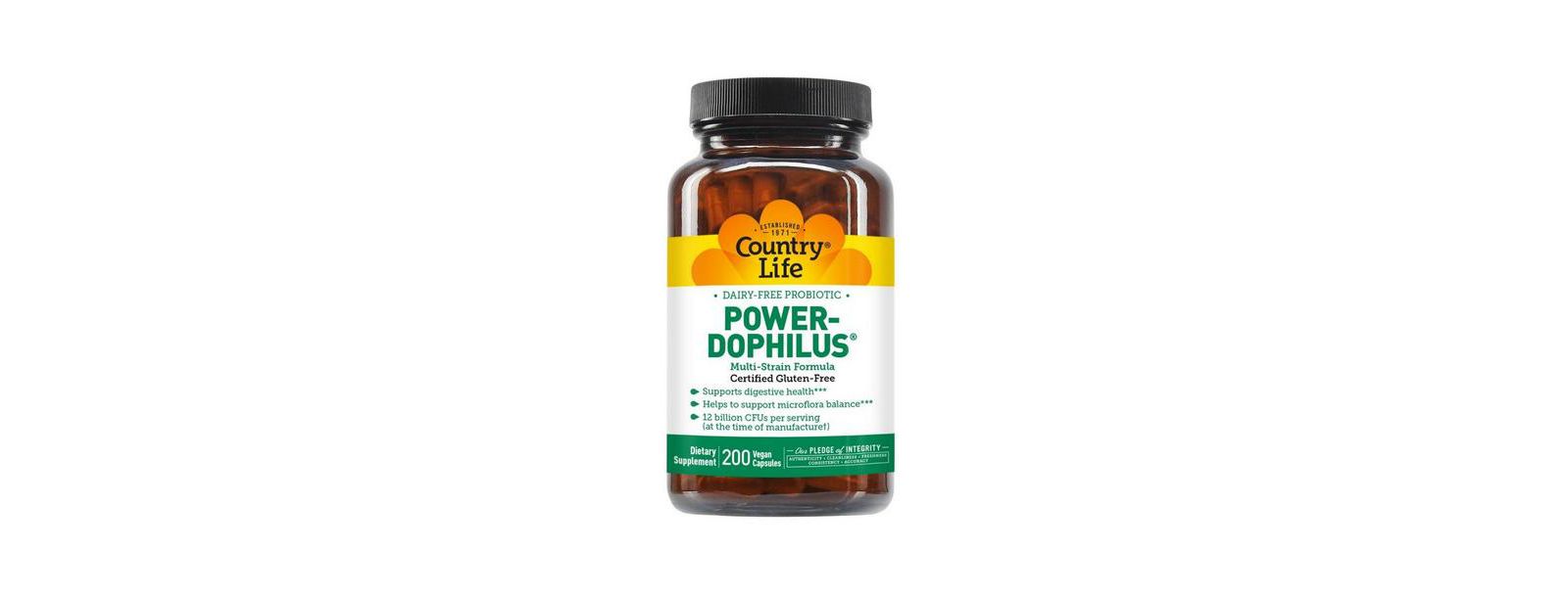 Country Life Power-Dophilus вегетарианские капсулы, 200 шт.