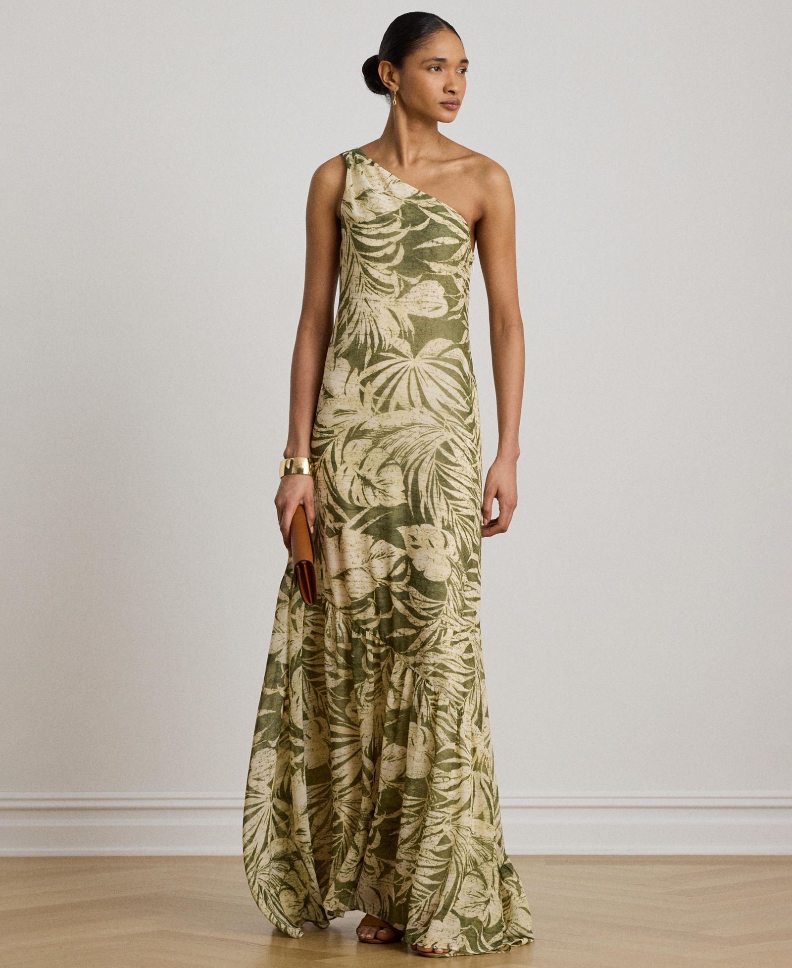 Платье Lauren Ralph Lauren Print Georgette One-Shoulder