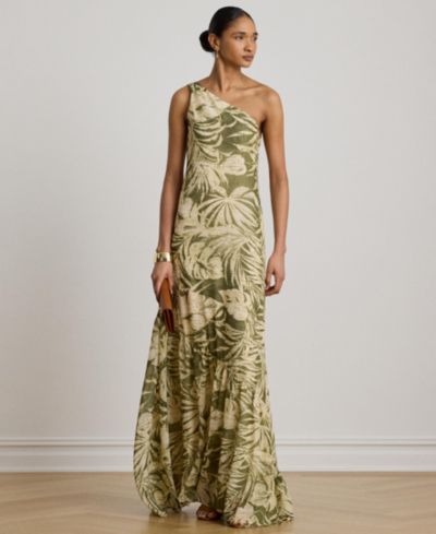 Платье Lauren Ralph Lauren Print Georgette One-Shoulder