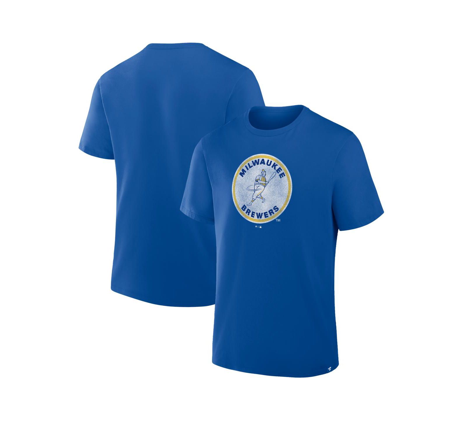 Fanatics Мужская винтажная футболка с логотипом Milwaukee Brewers