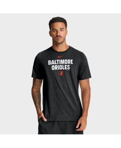 Nike Мужская футболка Nike Heather Black Baltimore Orioles Stacked Tri-Blend
