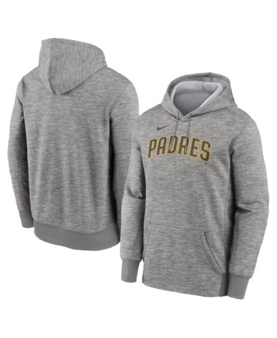 Nike Мужская толстовка Heather Gray San Diego Padres Primary Wordmark Therma