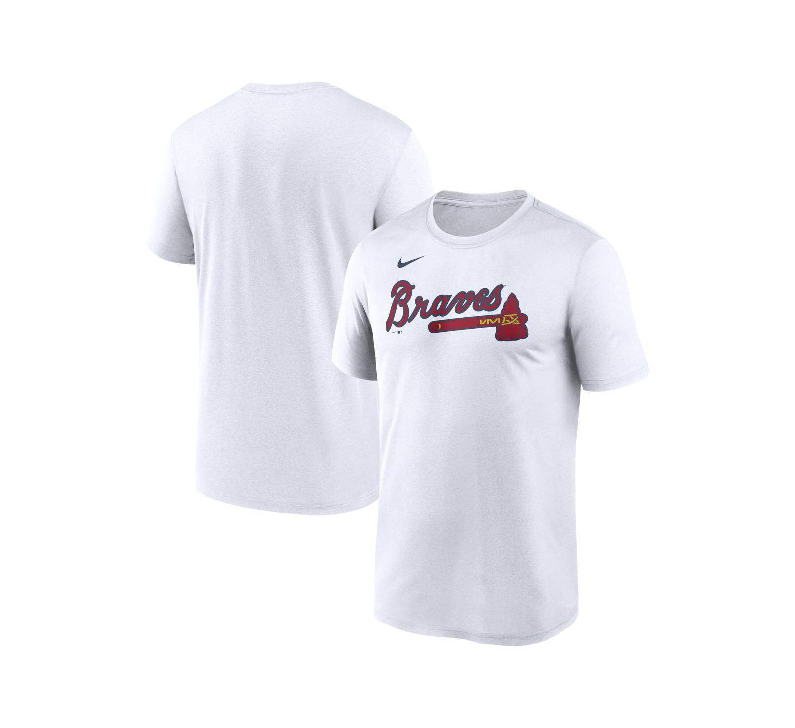 Nike Men's White Atlanta Braves New Legend Wordmark Dri-FIT T-Shirt