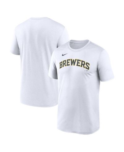 Мужская футболка Nike White Milwaukee Brewers New Legend Wordmark Dri-FIT