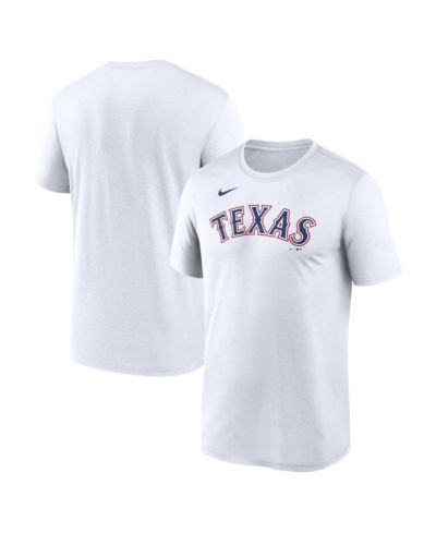 Мужская футболка Nike Texas Rangers New Legend Wordmark Dri-FIT белая