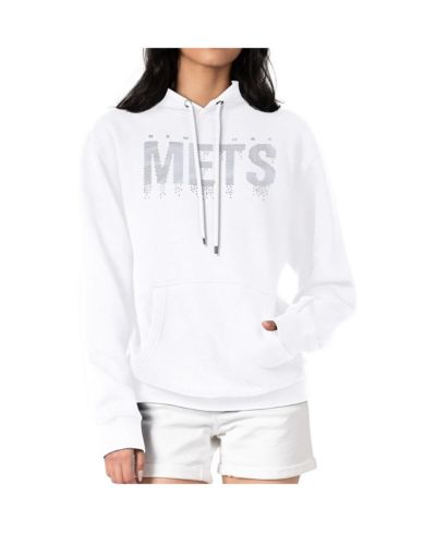 G-III 4Her by Carl Banks Женская толстовка fleece New York Mets White