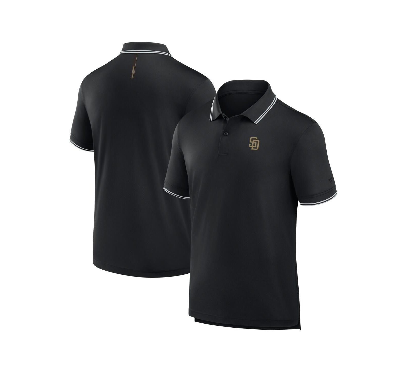 Fanatics Men's Black San Diego Padres Front Office Move Mono Pique Polo Shirt