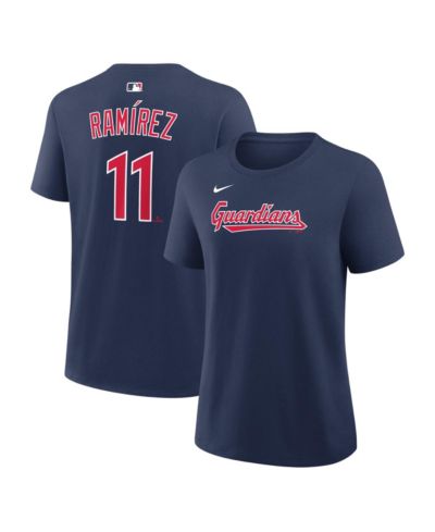 Женская футболка Nike Women's José Ramírez Navy Cleveland Guardians Name & Number