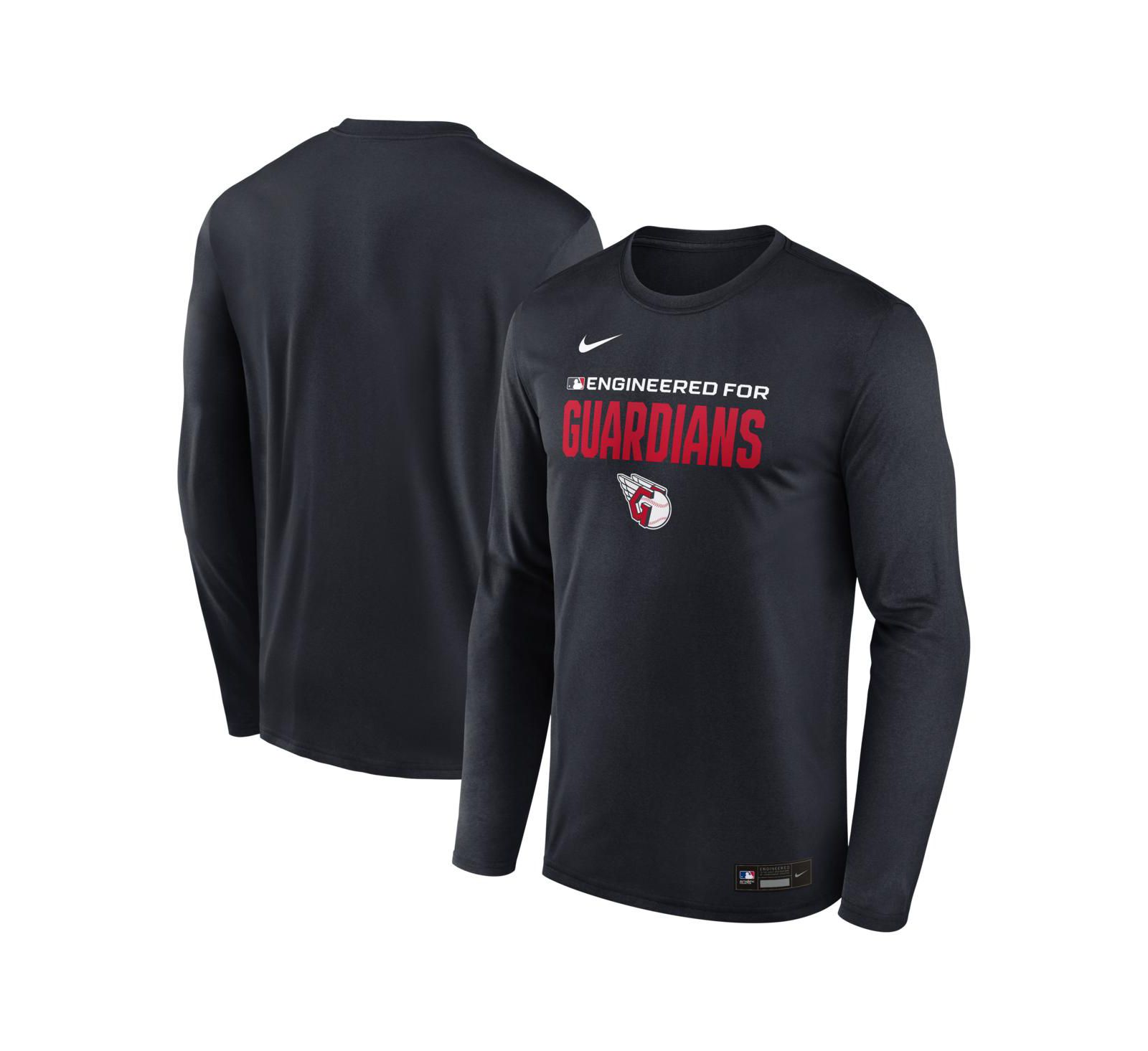 Nike Men's Black Cleveland Guardians Authentic Collection Legend Dri-FIT Long Sleeve T-Shirt