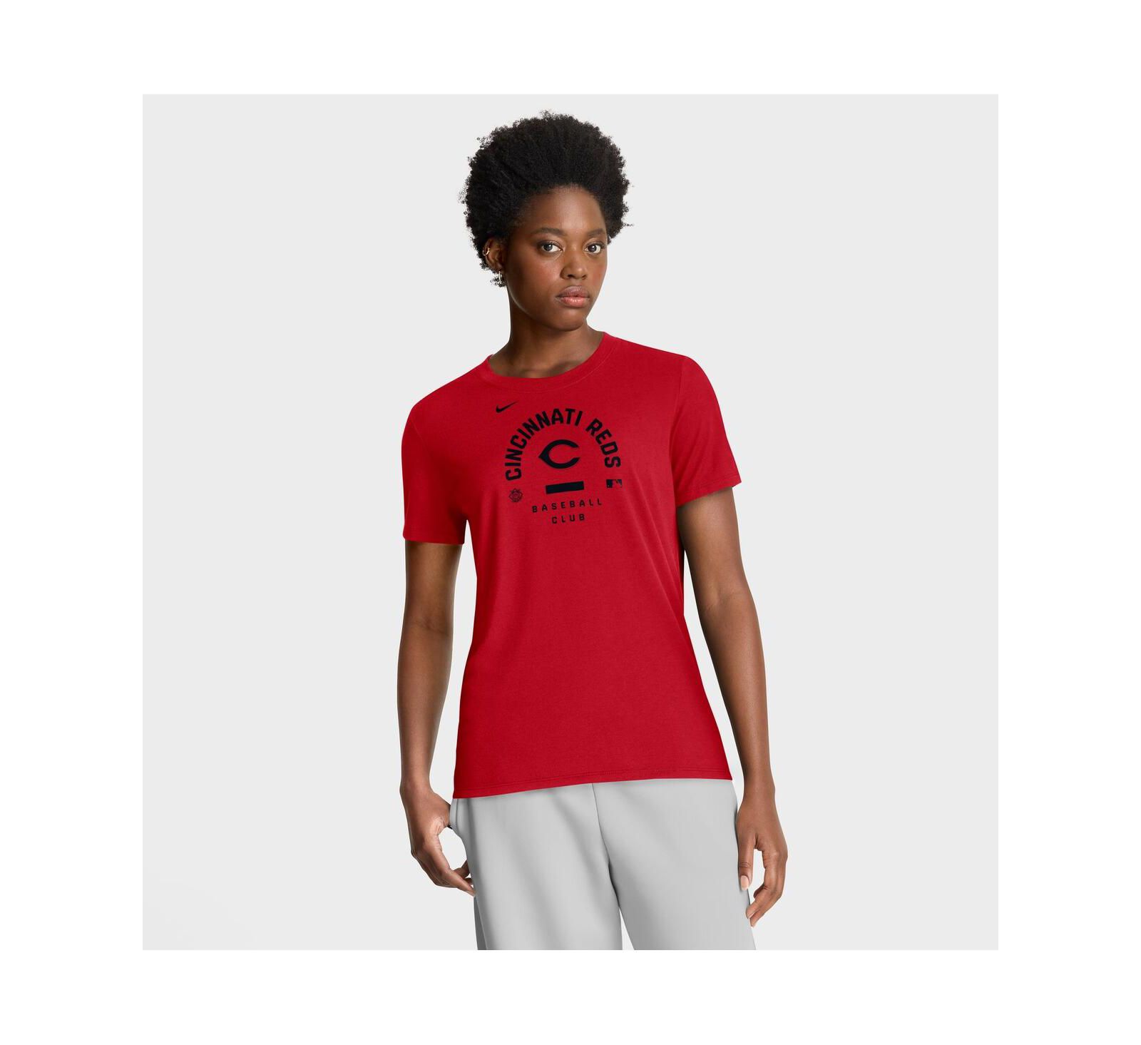 Nike Women's Red Cincinnati Reds Authentic Collection Early Work Tri-Blend Dri-FIT T-Shirt