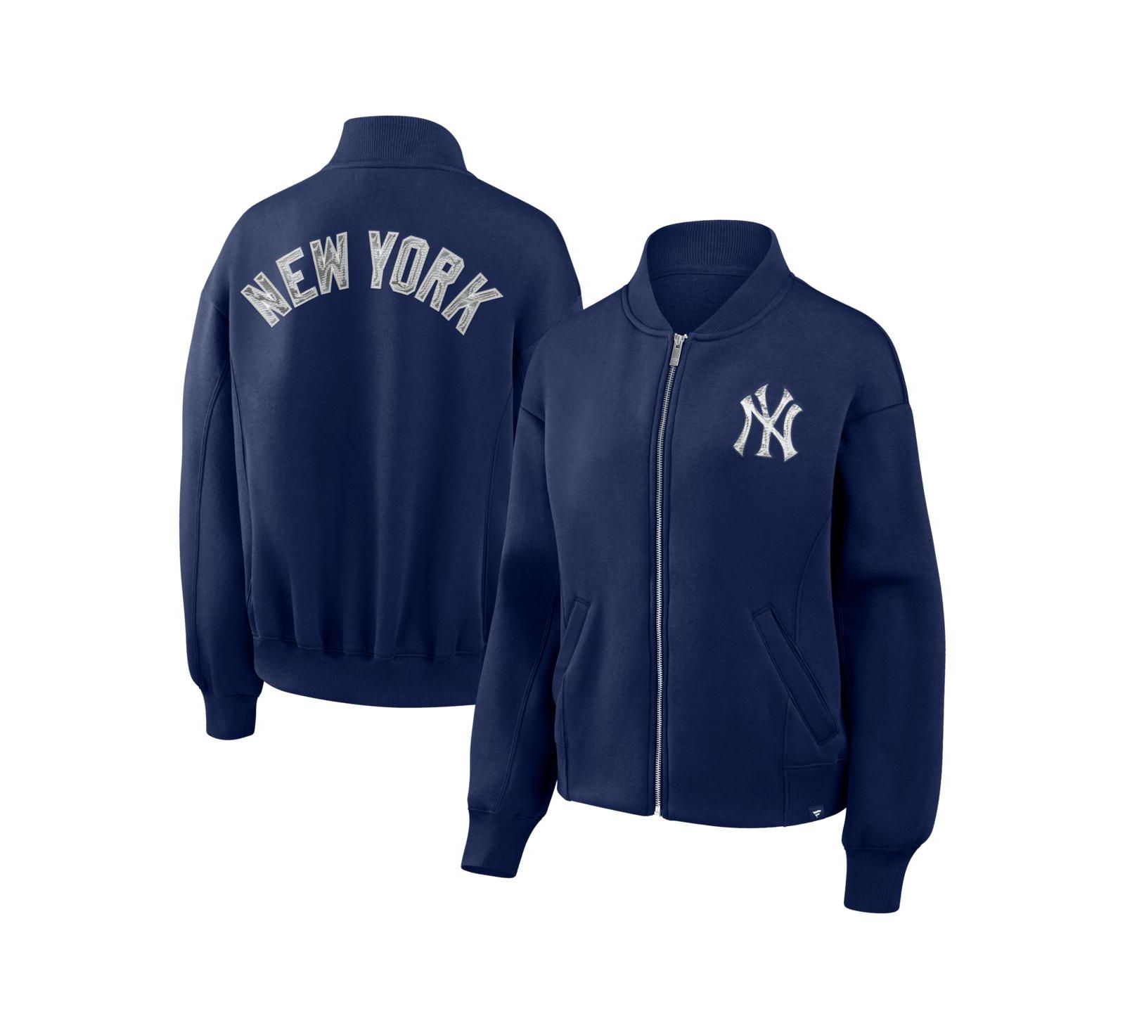 Fanatics Women's Navy New York Yankees Oversized Rage Against Full-Zip Jacket