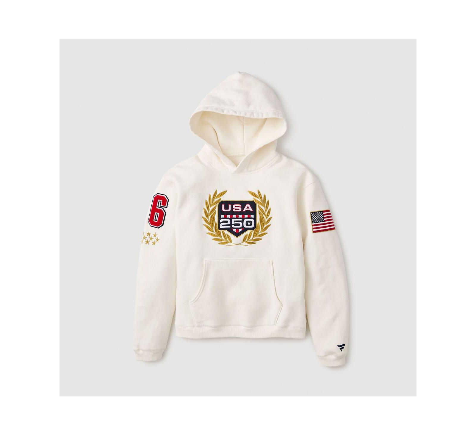 Мужское худи Fanatics White USA 250 Limited Edition Heavyweight Fleece