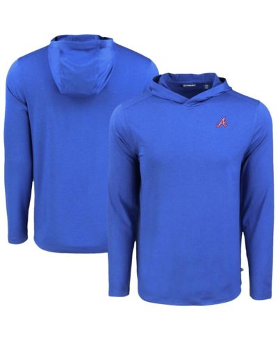 Cutter & Buck Men's Royal Atlanta Braves Coastline Epic Comfort Eco Hoodie Long Sleeve T-Shirt