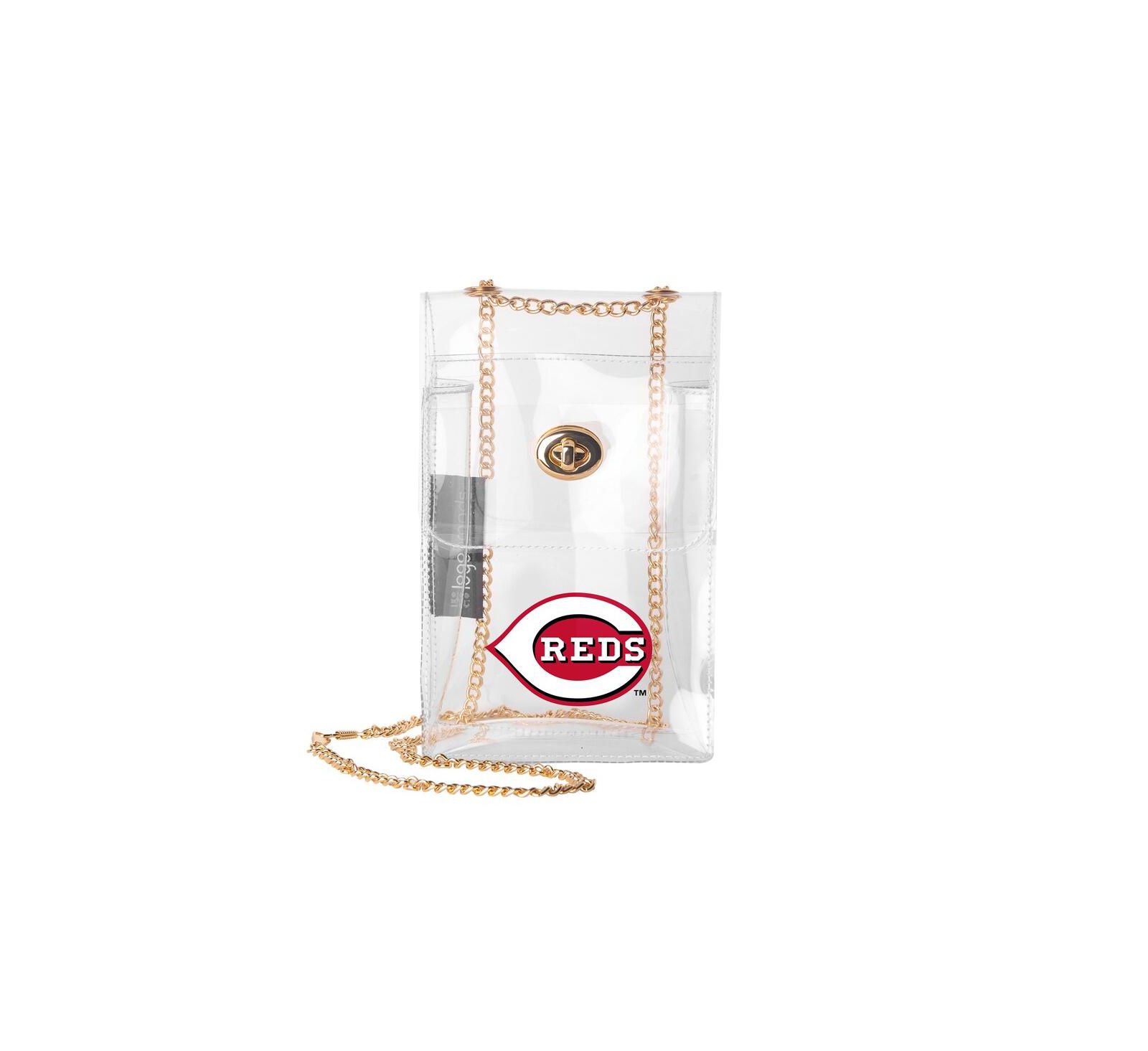 Logo Brands Cincinnati Reds Clear Essential Crossbody Purse