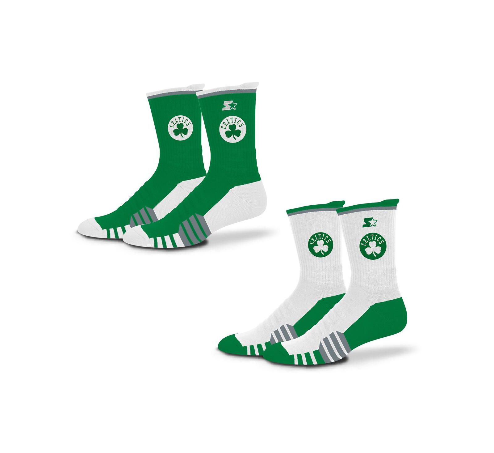 Starter Men's and Women's 2 Pack Kelly Green/White Boston Celtics Breakaway Crew Sock