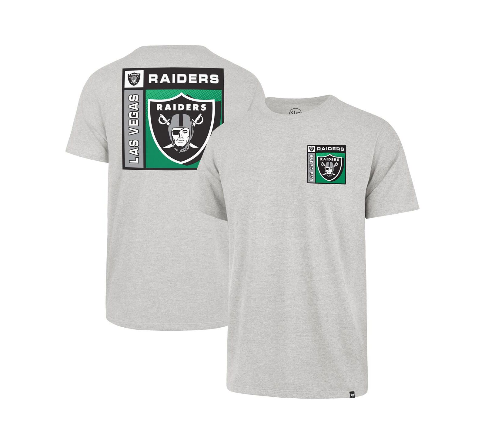 Мужская футболка '47 Brand Gray Las Vegas Raiders Chrome Plate Franklin