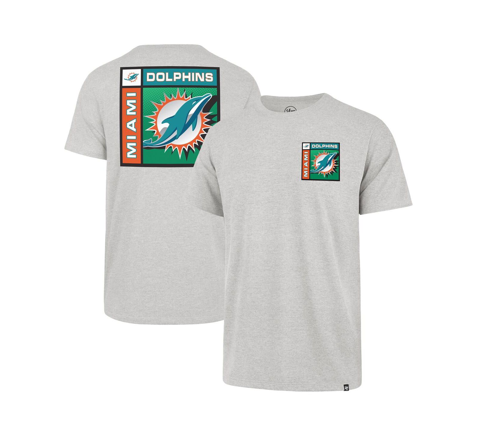 Мужская футболка '47 Brand Miami Dolphins Chrome Plate Franklin, серая