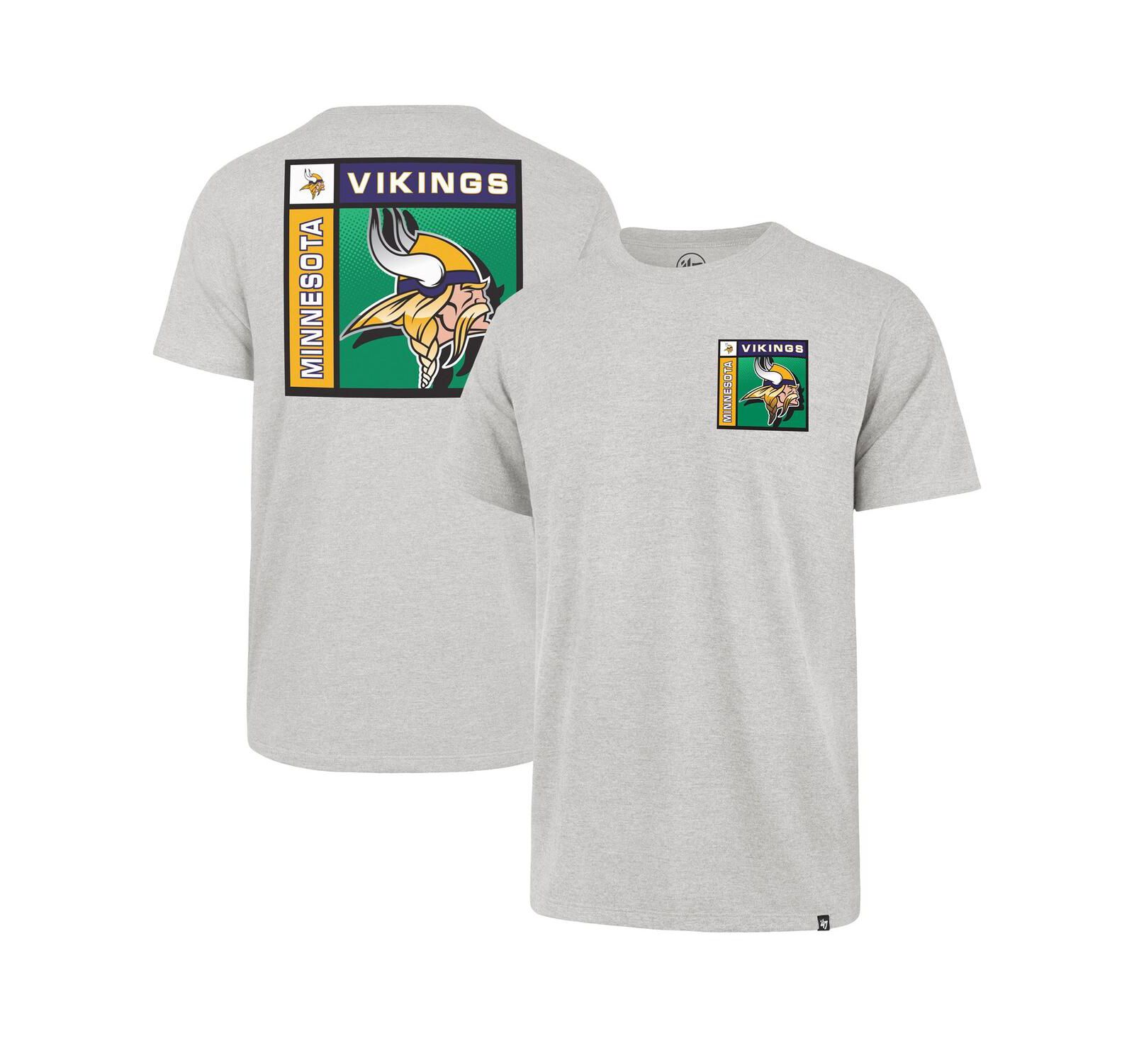 Мужская футболка '47 Brand Gray Minnesota Vikings Chrome Plate Franklin