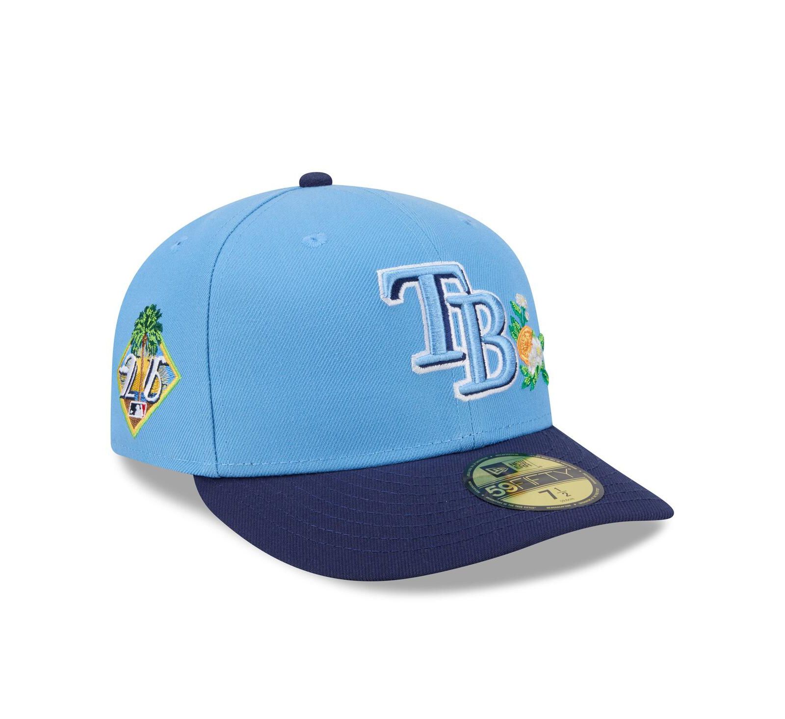 Мужская кепка New Era Tampa Bay Rays 2026 Spring Training 59FIFTY Fitted Light Blue/Navy
