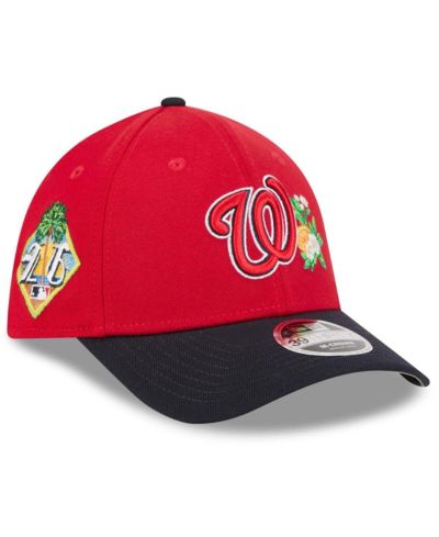 Мужская кепка New Era Red/Navy Washington Nationals 2026 Spring Training M-Crown 39THIRTY Flex Hat