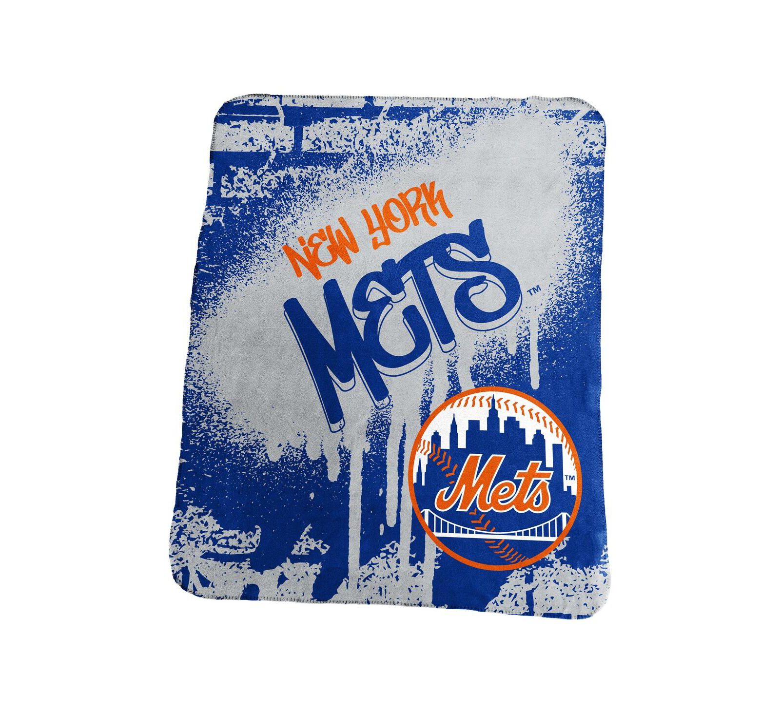 Флисовый плед Logo Brands New York Mets 50" x 60" Classic Graffiti