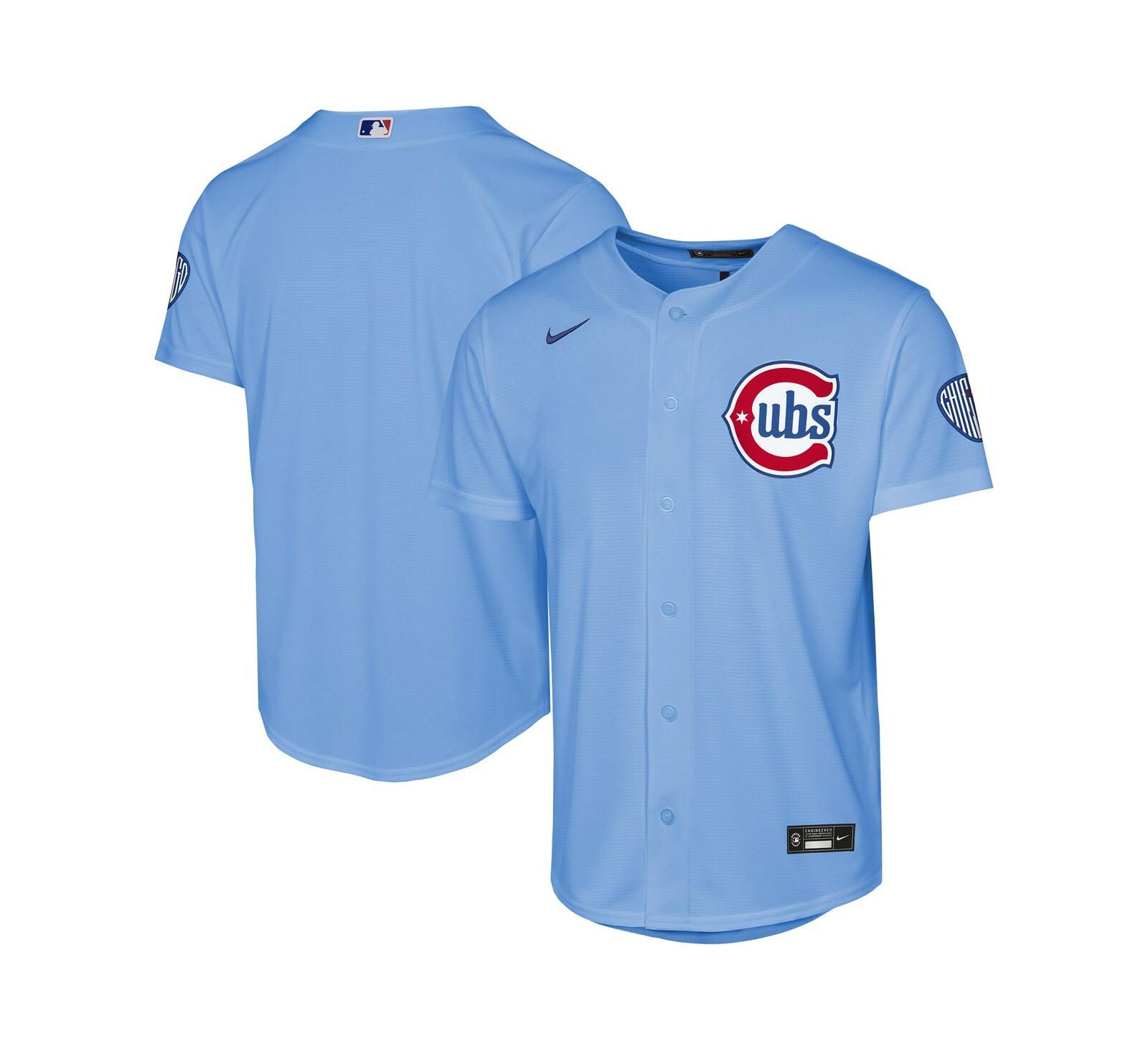Детская джерси Nike Light Blue Chicago Cubs Alternate 2 Stadium