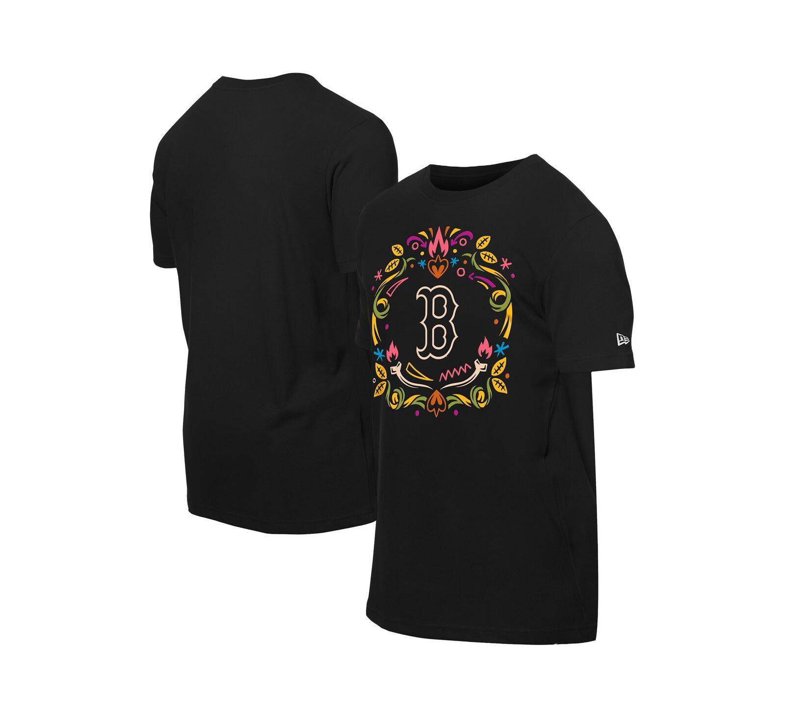 Мужская футболка New Era Black Boston Red Sox Día de los Muertos