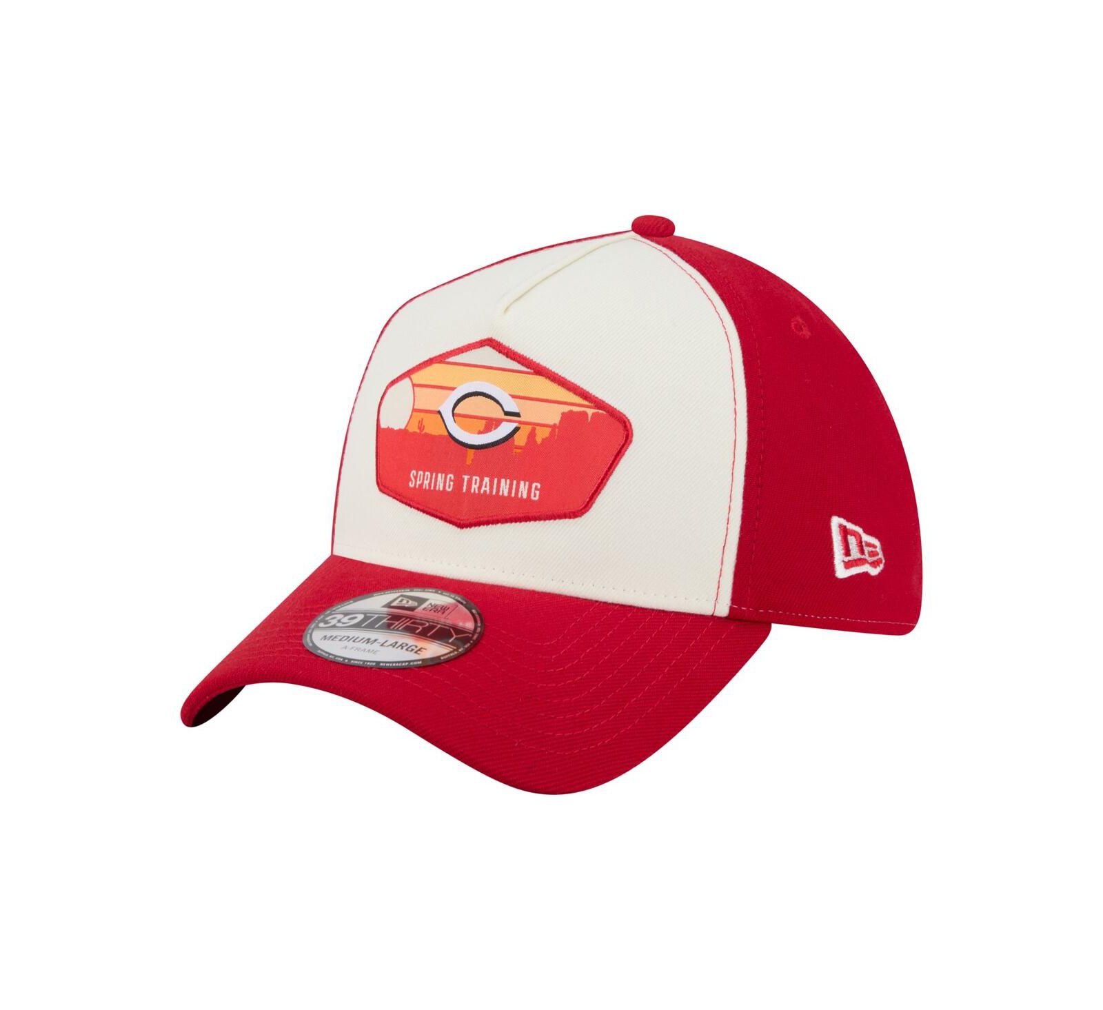 Мужская кепка New Era Stone Cincinnati Reds 2026 Spring Training Fan Pack Gradient 39THIRTY Flex Hat