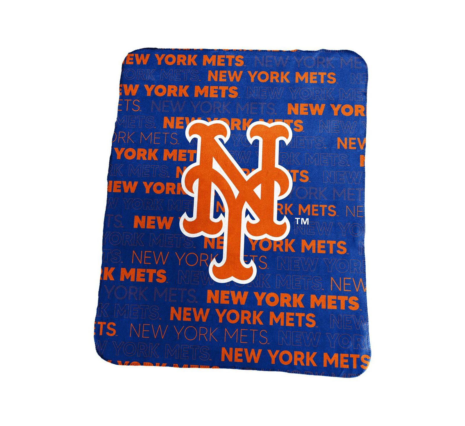 Плед Logo Brands New York Mets 50" x 60" Classic Fleece Throw Blanket