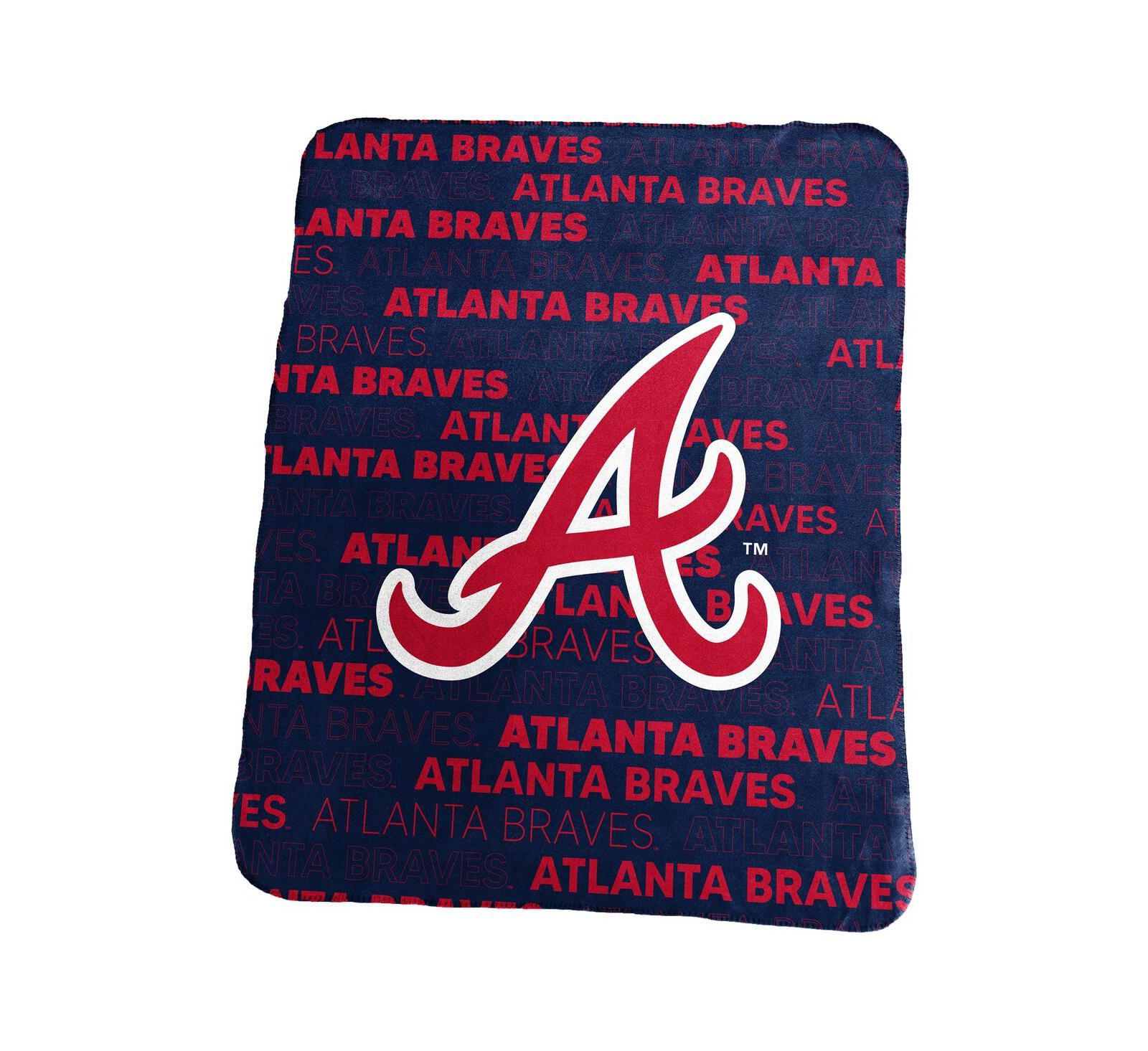 Logo Brands Классический флисовый плед Atlanta Braves 50" x 60"